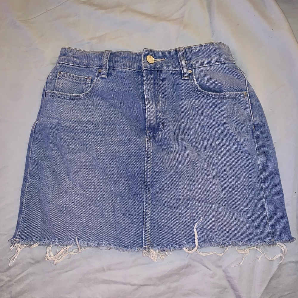 Pacsun high waisted distressed denim skirt